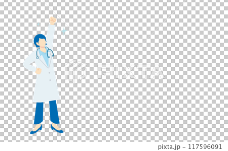 白衣のお医者さんのイラスト 白衣のお医者さんのイラスト 117596091