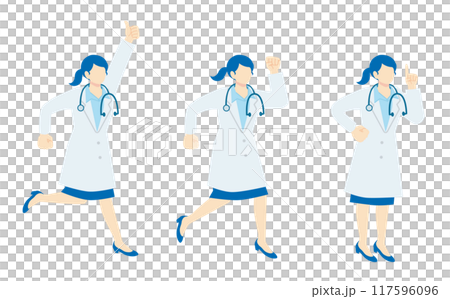 Illustration of a doctor in a white coat 117596096