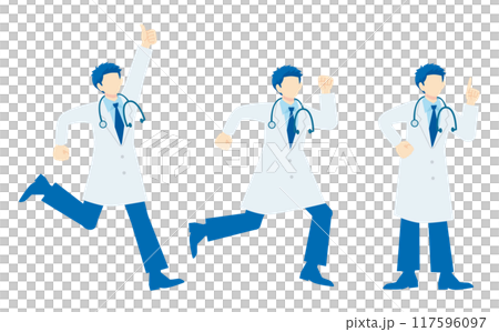 Illustration of a doctor in a white coat 117596097