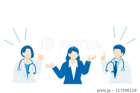 白衣の医者のイラスト素材 白衣の医者のイラスト素材 117596129