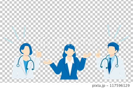 白衣の医者のイラスト素材 白衣の医者のイラスト素材 117596129