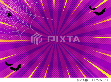 ハロウィンフレーム集中放射線の背景7の3 117597064