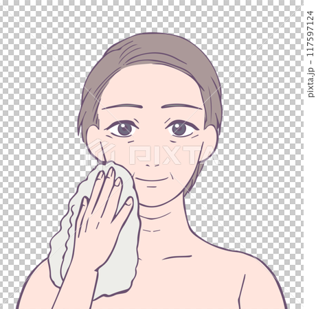 中年婦女上半身,美女插畫 中年婦女上半身,美女插畫 117597124