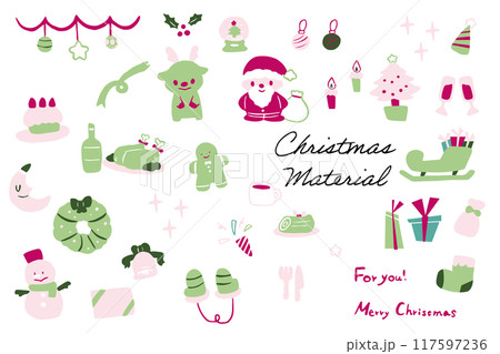 クリスマス素材 117597236