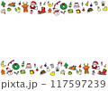 線有りクリスマスフレーム素材 117597239