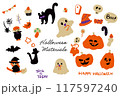 ハロウィン素材 117597240
