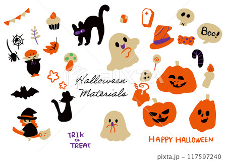 ハロウィン素材 117597240