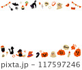 ハロウィンフレーム素材 117597246