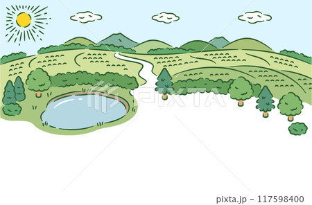田舎の園風景 117598400