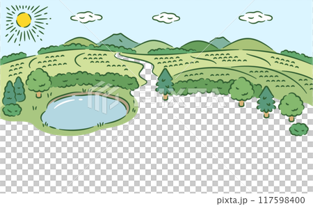 田舎の園風景 117598400