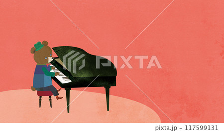 ピアノとくま 117599131