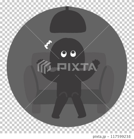 突然の停電でびっくりしている人 117599238