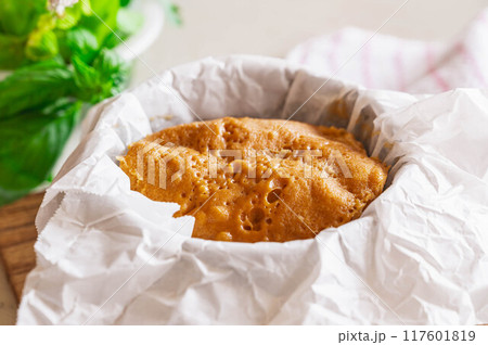 レンチンしたきな粉蒸しパン レンチンしたきな粉蒸しパン 117601819