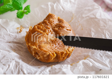 レンジで作るきな粉蒸しパン レンジで作るきな粉蒸しパン 117601821