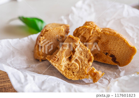 レンジで作るきな粉蒸しパン レンジで作るきな粉蒸しパン 117601823