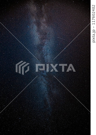 Background Night Starry Sky With Bright Stars And Meteoric Track Trail Background Night Starry Sky With Bright Stars And Meteoric Track Trail 117602482