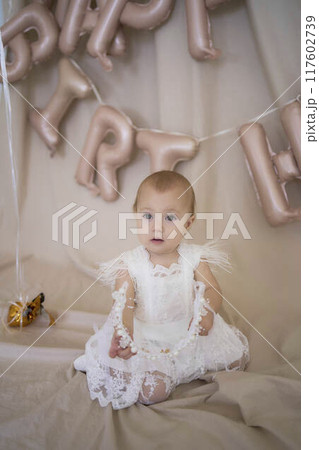 photo session on the first birthday of a baby girl, in pastel colors, minimalism photo session on the first birthday of a baby girl, in pastel colors, minimalism 117602739