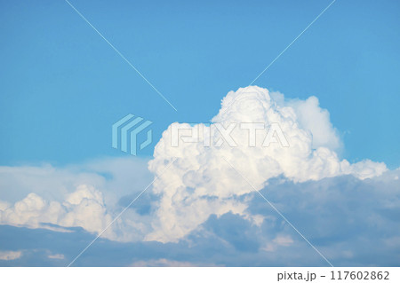 夏の青空と雲 夏の青空と雲 117602862