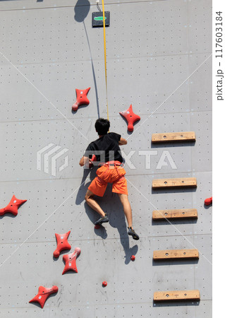 スポーツクライミングに挑戦する人 スポーツクライミングに挑戦する人 117603184