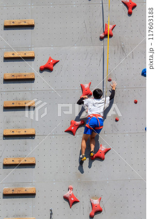 スポーツクライミングに挑戦する人 スポーツクライミングに挑戦する人 117603188
