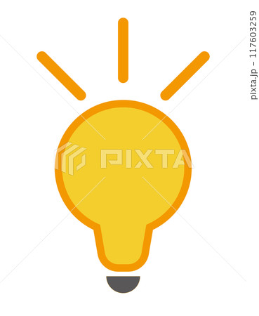 黄色い電球のイラスト 117603259