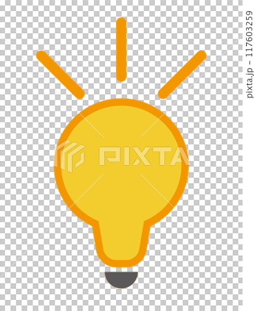 黄色い電球のイラスト 117603259