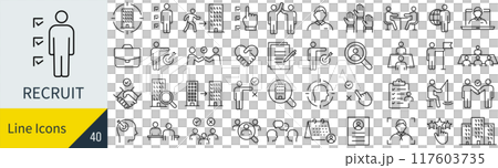 Recruitment icon set 117603735