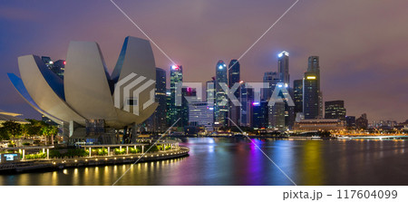 Aerial view Singapore city skyline, Most beautiful Sigapore skyscraper and skyline architecture in Asia, Singapore. 117604099