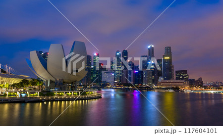 Aerial view Singapore city skyline, Most beautiful Sigapore skyscraper and skyline architecture in Asia, Singapore. Aerial view Singapore city skyline, Most beautiful Sigapore skyscraper and skyline architecture in Asia, Singapore. 117604101