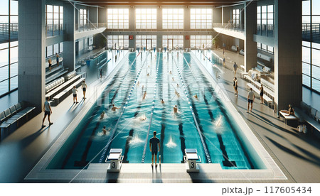 深い思いの風景.021室内プールのスイミングスクール 117605434