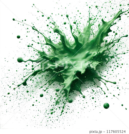 飛び散る緑色のテクスチャ背景 117605524