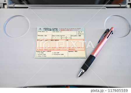 韓国の入国申告書 韓国の入国申告書 117605589