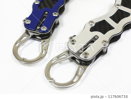 フィッシングで釣れた魚を掴むフィッシュグリップ 117606738