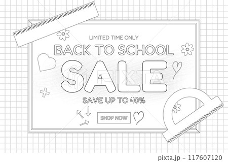 Back to School Sale Coloring Page Back to School Sale Coloring Page 117607120