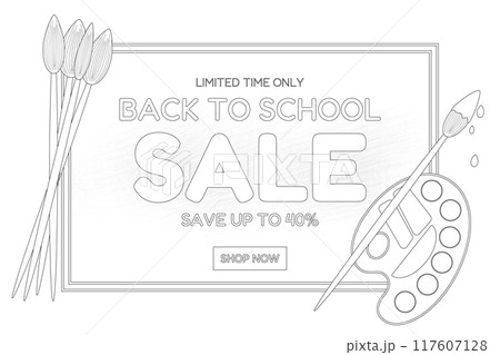 Back to School Sale Coloring Page 117607128