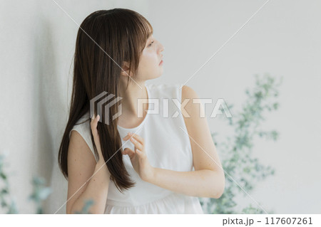 若い女性、ビューティーイメージ 117607261