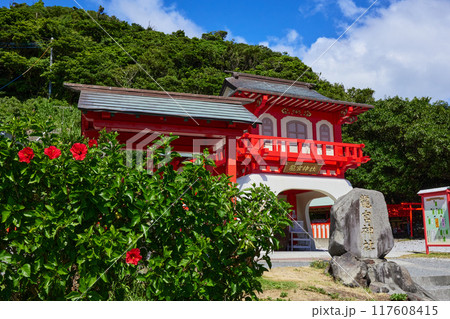 ハイビスカスと龍宮神社 117608415