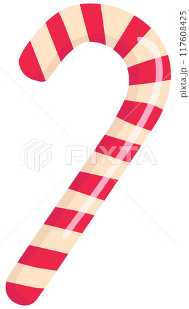 クリスマスキャンディのイラスト ベクター素材 クリスマスキャンディのイラスト ベクター素材 117608425