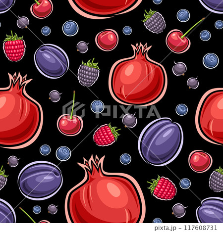 Vector Berry Seamless Pattern Vector Berry Seamless Pattern 117608731