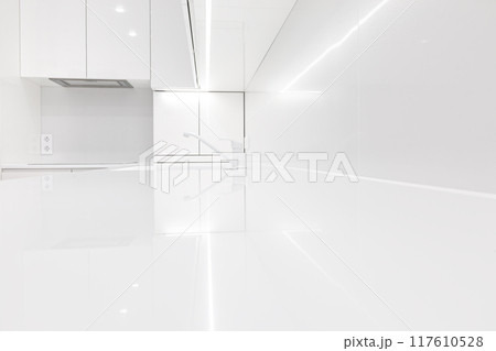 Empty white acrylic countertop with faucet, copy space Empty white acrylic countertop with faucet, copy space 117610528