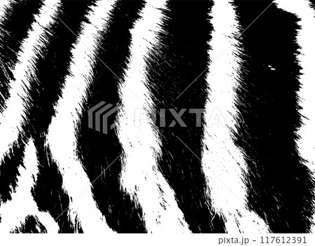 monochrome zebra or tiger fur background. Not AI, Vector illustration 117612391
