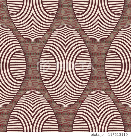 Seamless African Wax Print fabric, Ethnic shields ornament for your design, colorful tribal motifs, geometric elements. Vector texture, afro kitenge textile, Ankara fashion style background Seamless African Wax Print fabric, Ethnic shields ornament for your design, colorful tribal motifs, geometric elements. Vector texture, afro kitenge textile, Ankara fashion style background 117613119