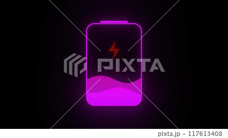 Low battery with waving animation 117613408