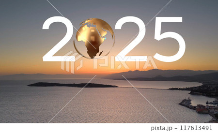 2025 New Year concept. Environmental technology concept. Sustainable development goals. SDGs. hq 117613491