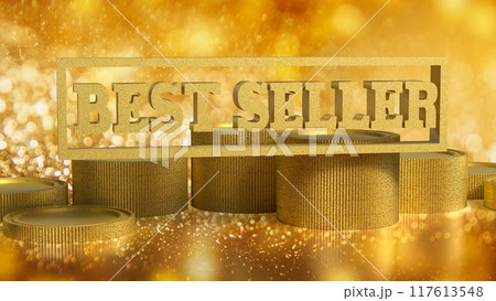 The Best seller and coins for business concept 3d rendering 117613548