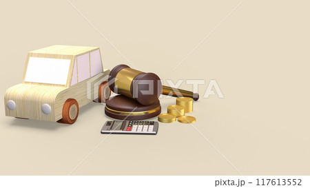 The car and wood hammer for auction a car concept 3d rendering The car and wood hammer for auction a car concept 3d rendering 117613552