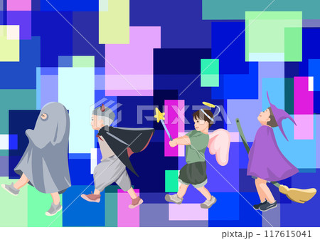 ハロウィン子供たちの行列 ハロウィン子供たちの行列 117615041
