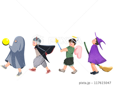 ハロウィン子供たちの行列 117615047