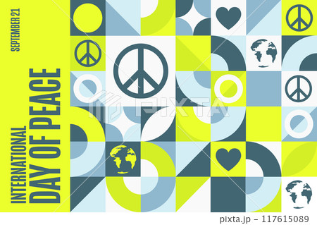 International Day of Peace. September 21. Holiday concept. Template for background, banner, card 117615089