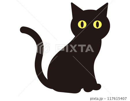 黒猫　子猫　イラスト 117615407